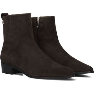 Tommy Hilfiger Low Cowboy Flat Enkellaarsjes Enkelboots met rits Dames Bruin