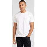 Tommy Hilfiger - Essential Solid Pocket Tee Mw0mw37283 - T-shirt - Wit - Korte Mouwen