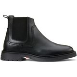 Tommy Hilfiger - Chelsea Enkellaarsjes - Zwart - Leer