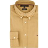 Tommy Hilfiger - Overhemd - Beige - Katoen-Stretch - Regular Fit