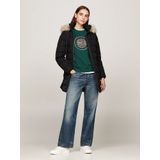 Tommy Hilfiger - WW0WW43234 - Lange Gewatteerde Jas - Zwart - Gerecycled Polyester