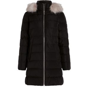 Tommy Hilfiger - WW0WW43234 - Lange Gewatteerde Jas - Zwart - Gerecycled Polyester