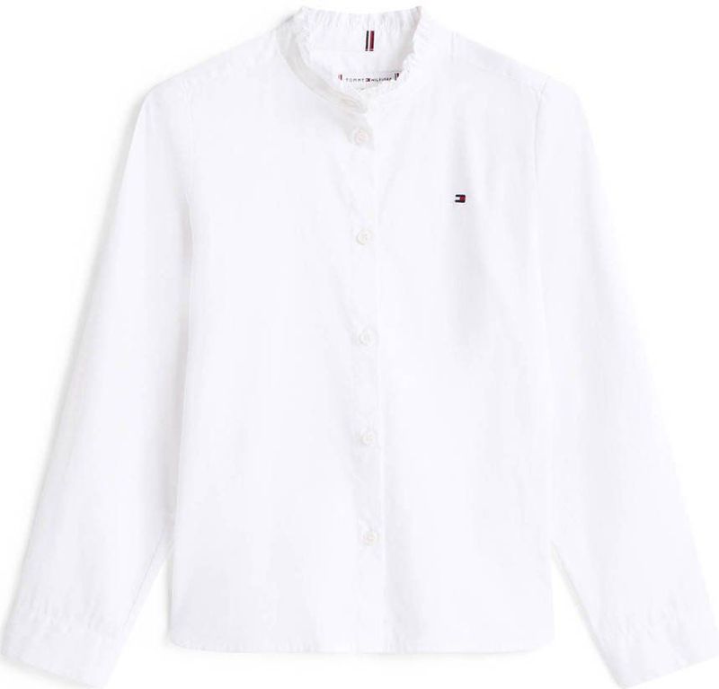 Tommy Hilfiger - Ruffle Collar Blouse LS - Wit - Blouse