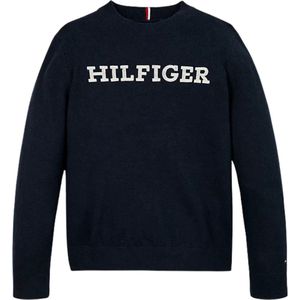 Tommy Hilfiger - Sweater - Gebreid - Blauw - Stretchkatoenmix