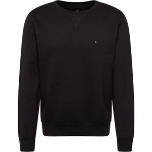Tommy Hilfiger - Essential Fleece Crewneck - Sweatshirt - Zwart - Katoen/Polyester