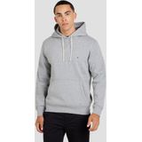 Tommy Hilfiger - Essential Fleece Hoodie - Heren Hoodie - Grijs - 60% Katoen, 40% Polyester