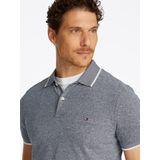 Tommy Hilfiger - Poloshirt - Blauw - Mix van Katoen en Linnen