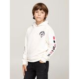 Tommy Hilfiger Kids Hoodie met Drukknoop - Boys - Wit