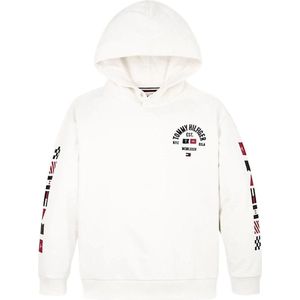 Tommy Hilfiger Kids Hoodie met Drukknoop - Boys - Wit