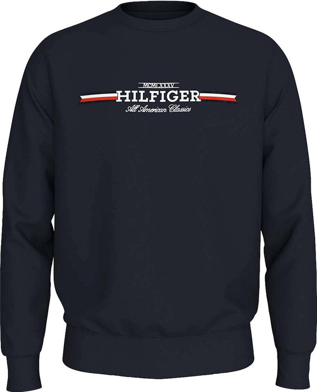 Tommy Hilfiger Hilfiger Stripe Swea Sweatshirt - Streetwear - Volwassen