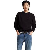 Tommy Hilfiger - Sweatshirt - Zwart - Polyester - Geborduurde Vlag