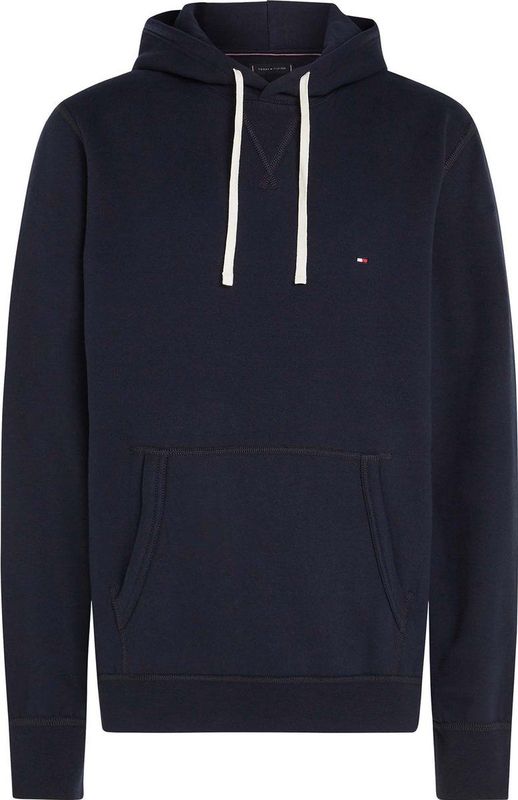 Tommy Hilfiger - Essential Fleece Hoodie - Hoodie - Wit - 60% Katoen, 40% Polyester