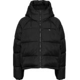 Tommy Jeans Gewatteerd Jack met Capuchon - Zwart - Duurzaam Nylon