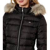 Tommy Jeans  TJW ESSENTIAL HOODED DOWN COAT  jassen  dames Zwart