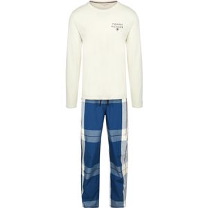 Tommy Hilfiger - Pyjama Set - Wit - Blauw-Wit Geruit - 100% Katoen