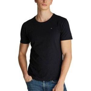 Tommy Hilfiger - Casual T-shirt - Zwart - Katoen