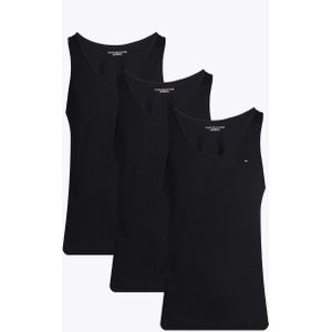 Tommy Hilfiger Underwear Tanktop 3P - Zwart met Logoborduursel