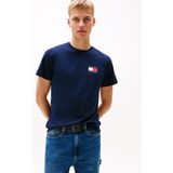 Tommy Jeans T-Shirt "TJM SLIM ESSENTIAL FLAG TEE EXT", Mit Rundhalsausschnitt