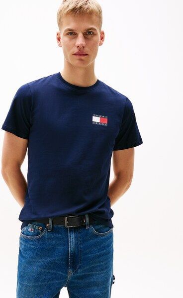 Tommy Jeans - Casual T-shirt - Marineblauw - Katoen