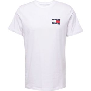 Tommy Jeans T-Shirt »TJM SLIM ESSENTIAL FLAG TEE EXT«, Mit Rundhalsausschnitt