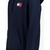 Tommy Jeans - TJM REG Essential Flag Hood EXT Dm 0Dm 20738 - Hoodie - Zwart - 80% Katoen, 20% Polyester