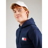 Tommy Jeans - TJM REG Essential Flag Hood EXT Dm 0Dm 20738 - Hoodie - Zwart - 80% Katoen, 20% Polyester