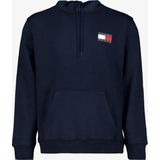 Tommy Jeans - TJM REG Essential Flag Hood EXT Dm 0Dm 20738 - Hoodie - Zwart - 80% Katoen, 20% Polyester