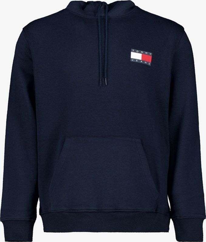 Tommy Jeans - TJM REG Essential Flag Hood EXT Dm 0Dm 20738 - Hoodie - Zwart - 80% Katoen, 20% Polyester