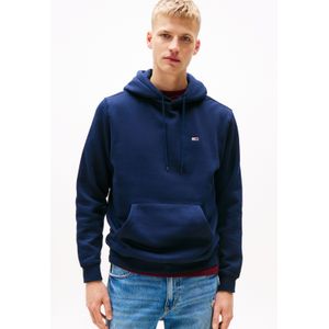 Tommy Jeans TJM REG S FLAG DM0DM20742C1G004 Fleece Zip Hoodie Heren Donker Nacht Marineblauw L, Donker Navy Blauw, L