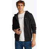 Tommy Jeans - Flag Zip Hoodie - Heren - Zwart - Katoen