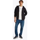 Tommy Jeans - Flag Zip Hoodie - Heren - Zwart - Katoen