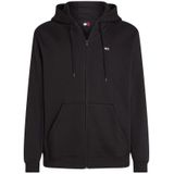 Tommy Jeans - Flag Zip Hoodie - Heren - Zwart - Katoen