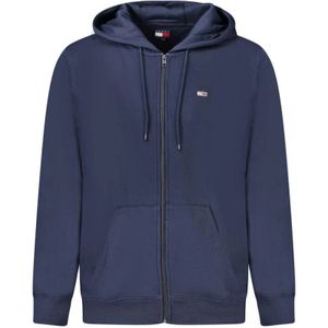 Zip-up Hoodie TOMMY JEANS. Katoen materiaal. Maten M. Blauw kleur