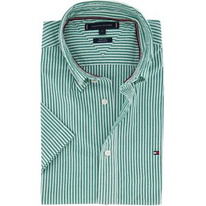 Tommy Hilfiger casual overhemd korte mouw groen