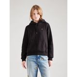 Tommy Jeans - Sweatshirt - Zwart - Capuchon - Normale Pasvorm