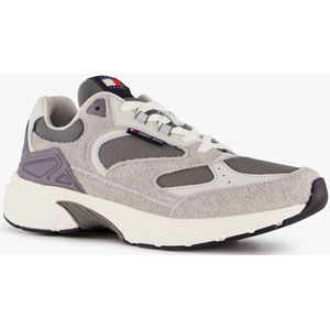 Tommy Hilfiger - Suede Sneakers - Grijs - Leer - Uitneembare Zool