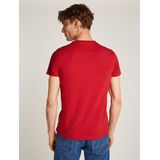 Tommy Hilfiger - T-shirt - Rood - Jersey van Stretchkatoen