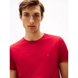 Tommy Hilfiger - T-shirt - Rood - Jersey van Stretchkatoen