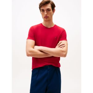 Tommy Hilfiger - T-shirt - Rood - Jersey van Stretchkatoen
