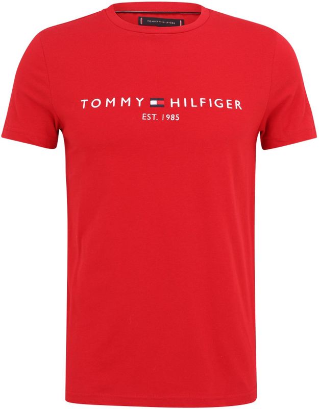 Tommy Hilfiger - Logo T-shirt - Katoen - Slim Fit