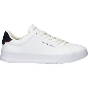 Tommy Hilfiger Sneaker "TH COURT LTH DETAIL ESS", Freizeitschuh, Halbschuh, Schnürschuh mit seitlichem Logoschriftzug