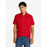 TOMMY HILFIGER - Rechte Stretch Polo - Karmijnrood - Katoen