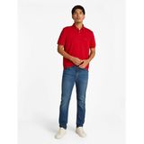 TOMMY HILFIGER - Rechte Stretch Polo - Karmijnrood - Katoen