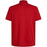 TOMMY HILFIGER - Rechte Stretch Polo - Karmijnrood - Katoen