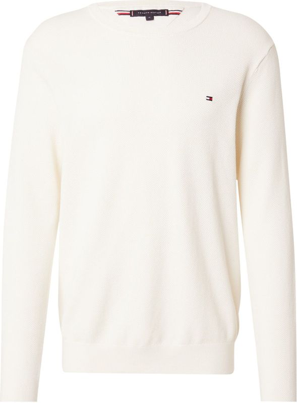 Tommy Hilfiger Structure Pullover Off White - Größe L