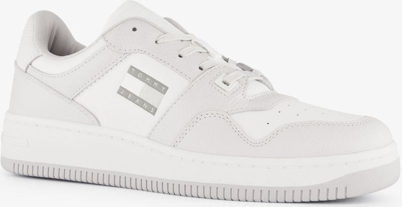 TOMMY JEANS - TJM RETRO BASKET CUPSOLE TUMBLE - Sneakers - Grijs/Wit - Vetersluiting