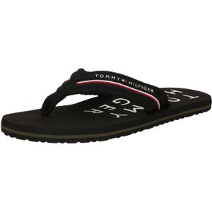 Tommy Hilfiger - Heren Teenslippers - Zwart - Textiel - Rubber