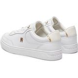 Tommy Hilfiger - Witte Leren Dames Sneaker - Casual - Sportief