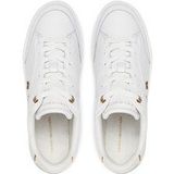 Tommy Hilfiger - Witte Leren Dames Sneaker - Casual - Sportief