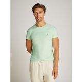 TOMMY HILFIGER S/S T-shirt voor heren, Groen (Opaal Groen), XS